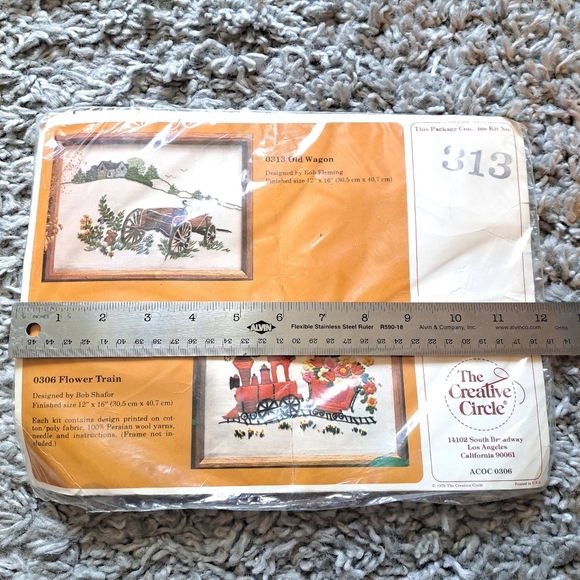 Vintage The Creative Circle Crewel Embroidery Kit #313 “old wagon’” - Picture 5 of 5